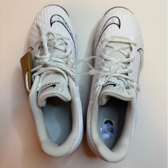 Nike Hyperdiamond 4 Keystone White Black Pure Platinum Women's sz: 8.5 NEW - Picture 4 of 9